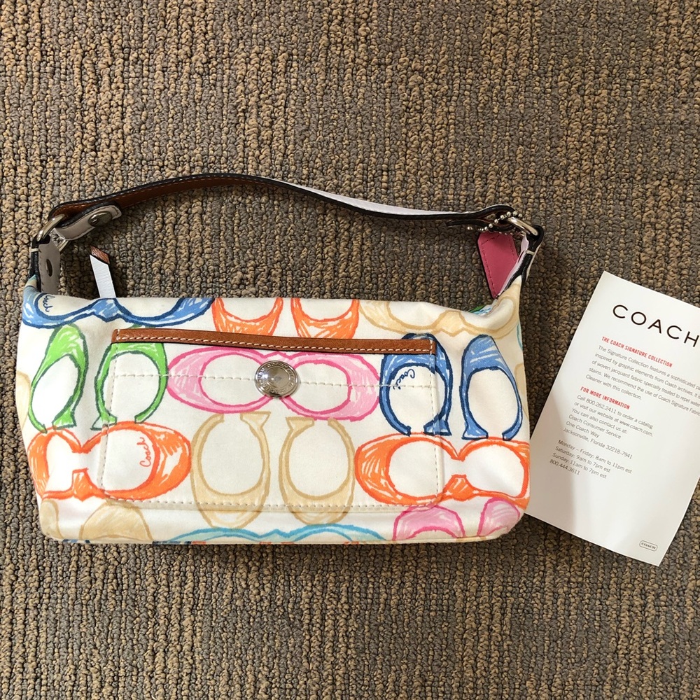 Coach Signature Multi-Color Mini Purse